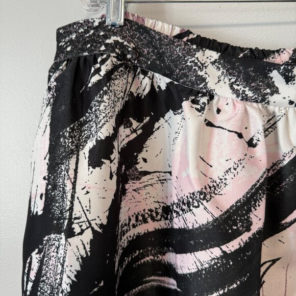 Eloquii Womens Abstract Print Midi Skirt Size 18 Elastic Waist Polyester - Picture 2 of 7